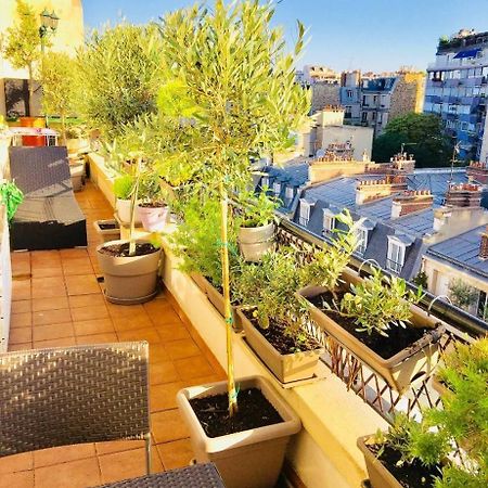 Appart Terrasse Vue Tour Eiffel Parijs Buitenkant foto